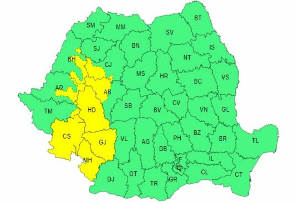 AVERTIZARE METEO DE PLOI TORENȚIALE