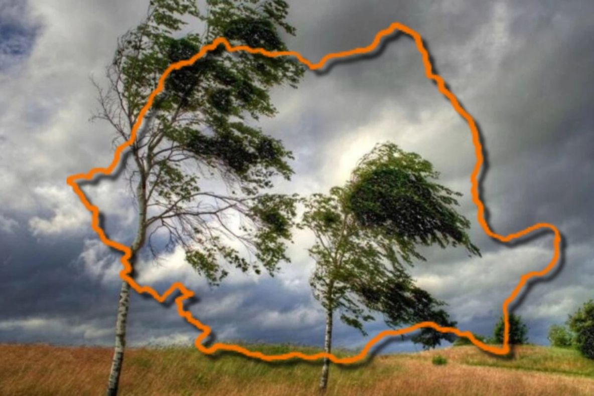 Alertă meteo, cod galben și portocaliu de vijelii în toată țara. Vremea se schimbă radical după temperaturile de vară