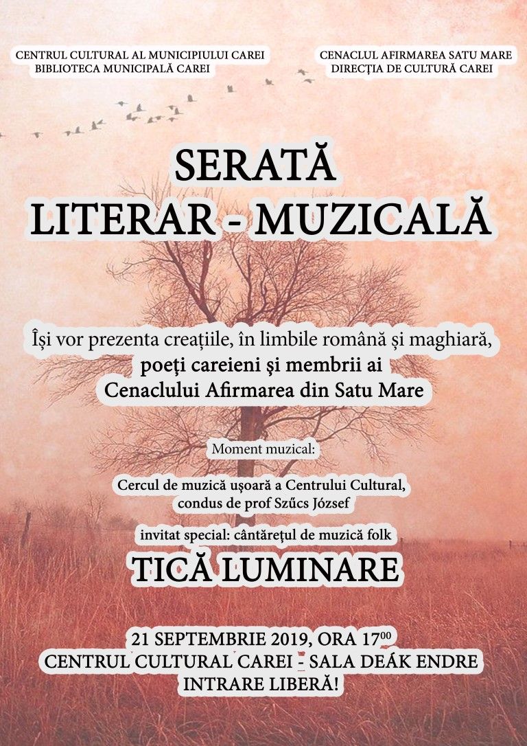 serata literara afis 2