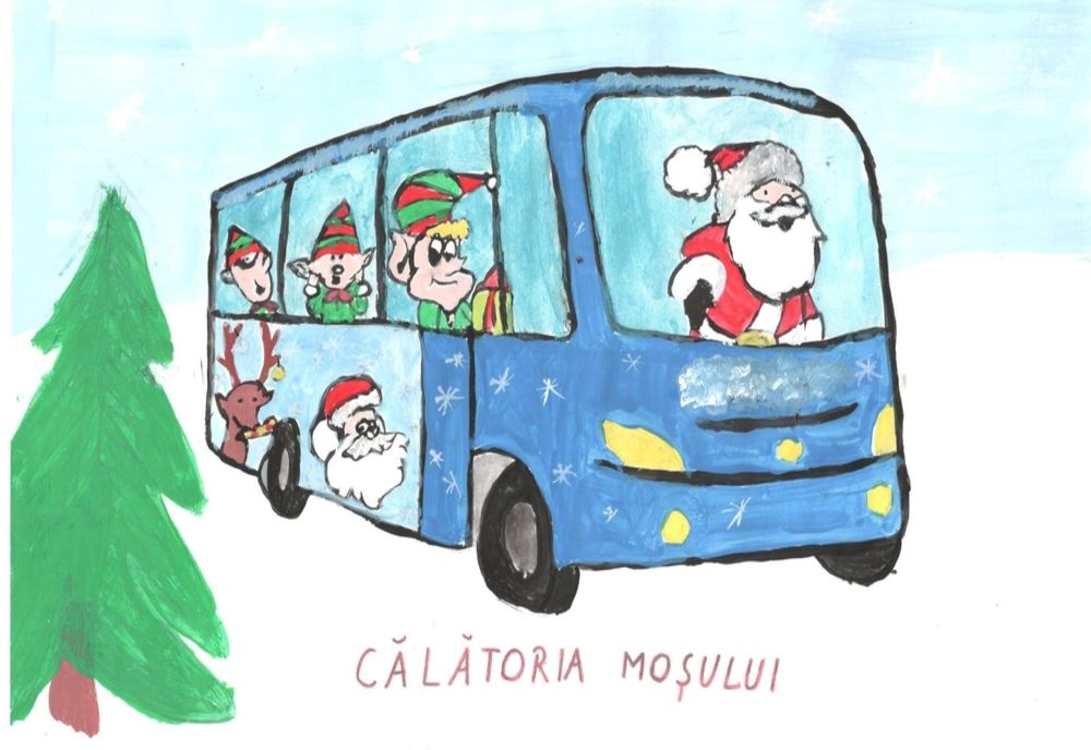 Sătmărenii, invitați să voteze cel mai frumos desen cu tema ”Autobuzul Moșului”