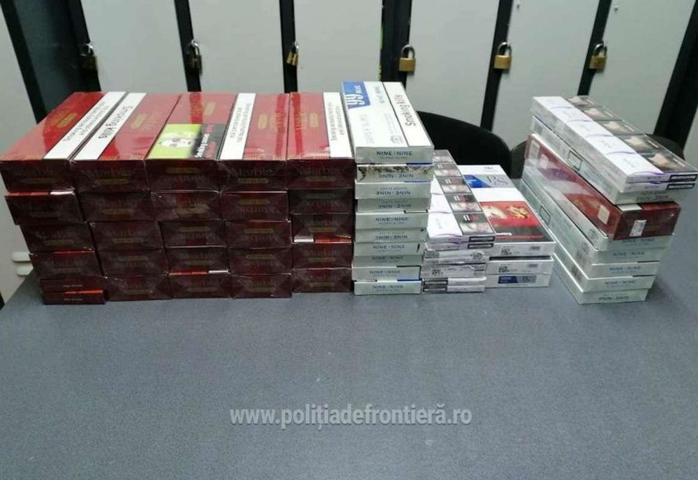 Țigări în valoare de aproape 6.000 de lei, confiscate dintr-o autoutilitară oprită în trafic