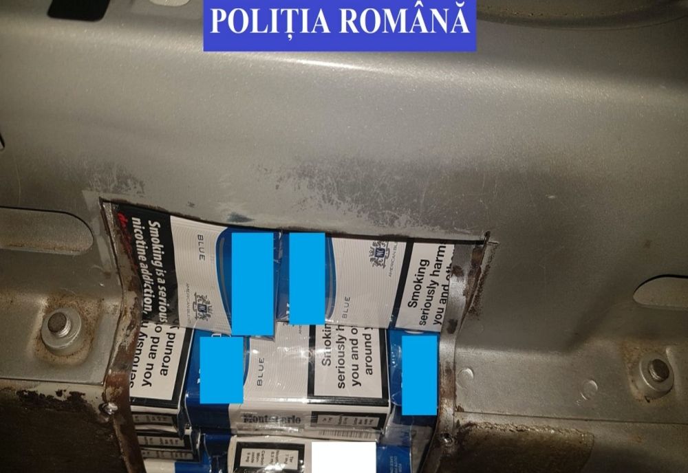 Țigarete de contrabandă confiscate de polițiștii sătmăreni