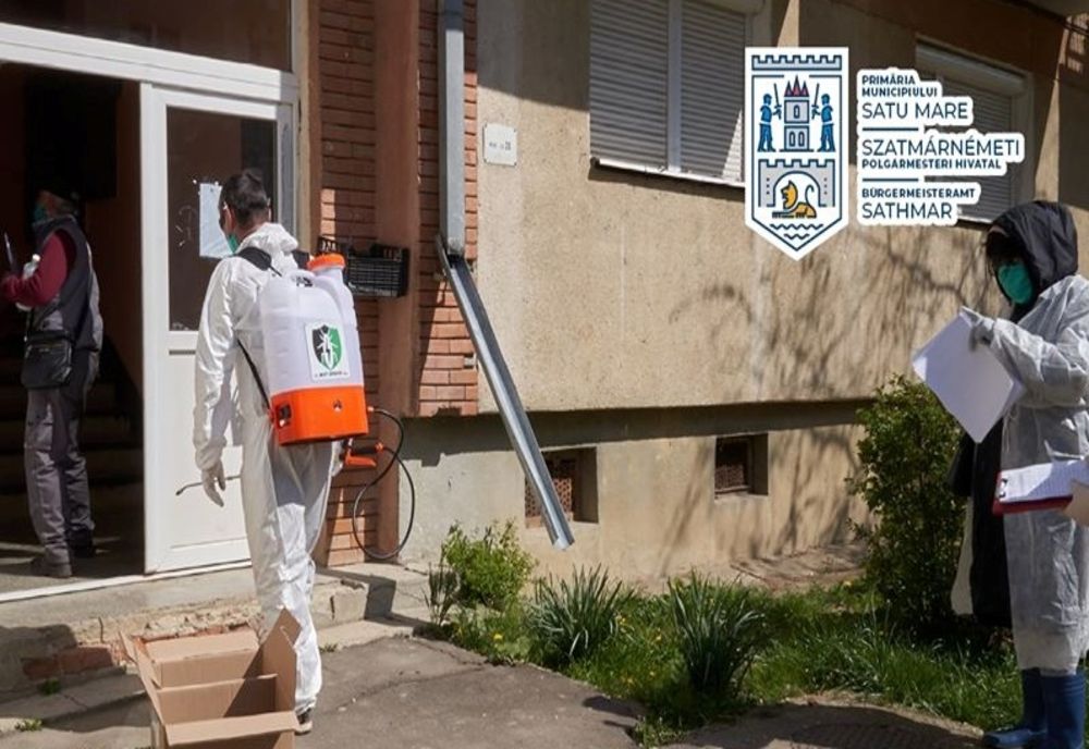 Primăria Satu Mare continuă acțiunile de dezinfecție în scările de bloc