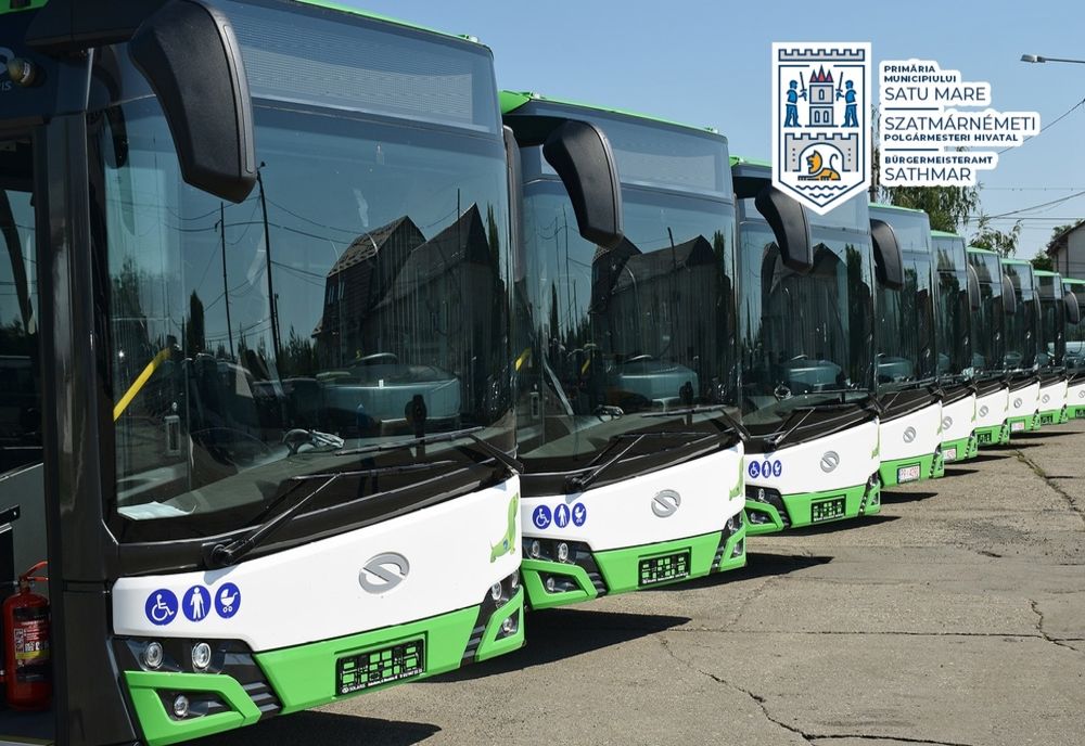  FOTO | Alte 7 autobuze hibride au ajuns la Satu Mare