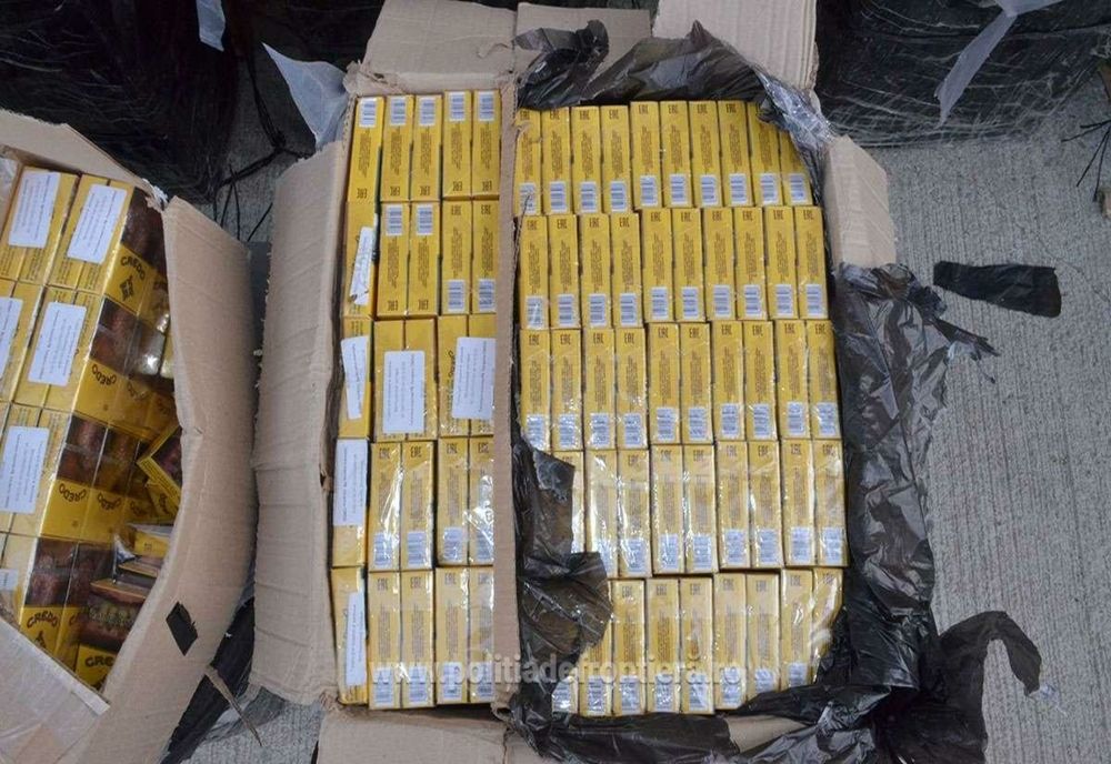Țigări de contrabandă confiscate de polițiștii din Satu Mare