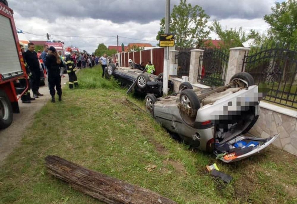 Șapte persoane, dintre care doi copii, implicate într-un accident pe DJ193, în Borlești! Două au ajuns la spital