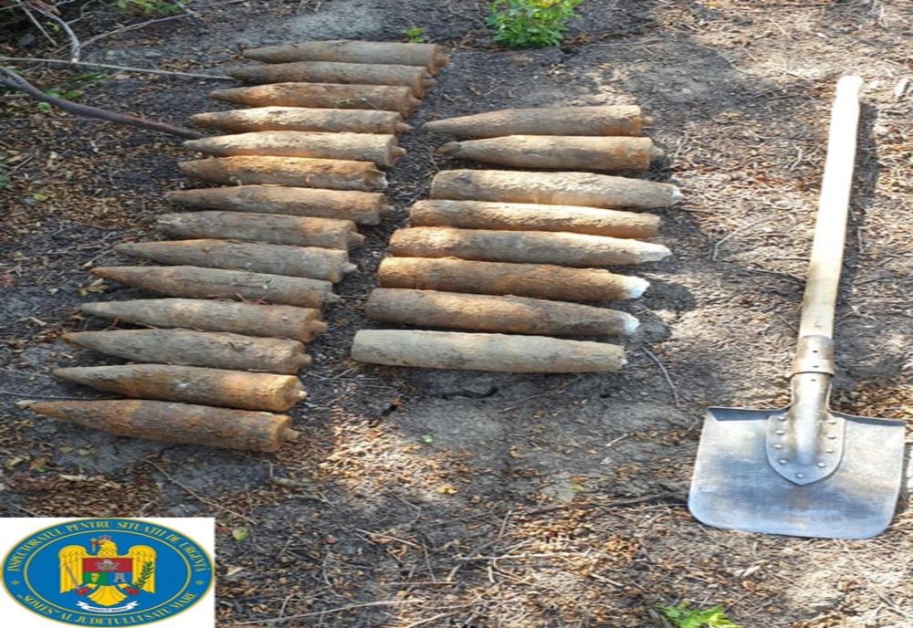 22 de proiectile, rămase din Al Doilea Război Mondial, descoperite într-o localitate din Satu Mare