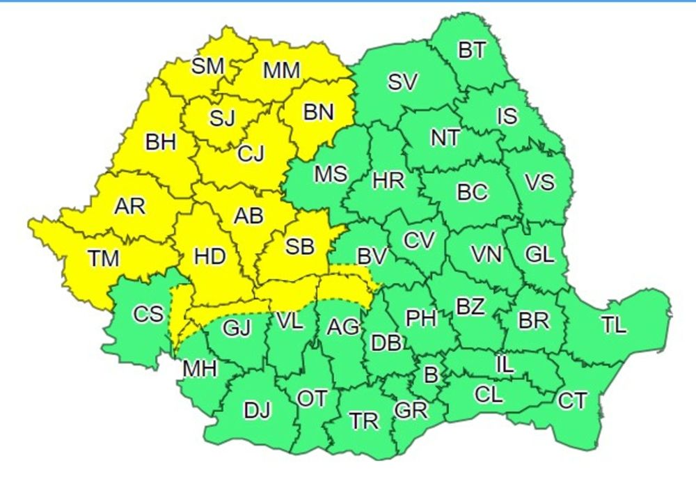 COD GALEBEN de furtuni în 16 județe din țară