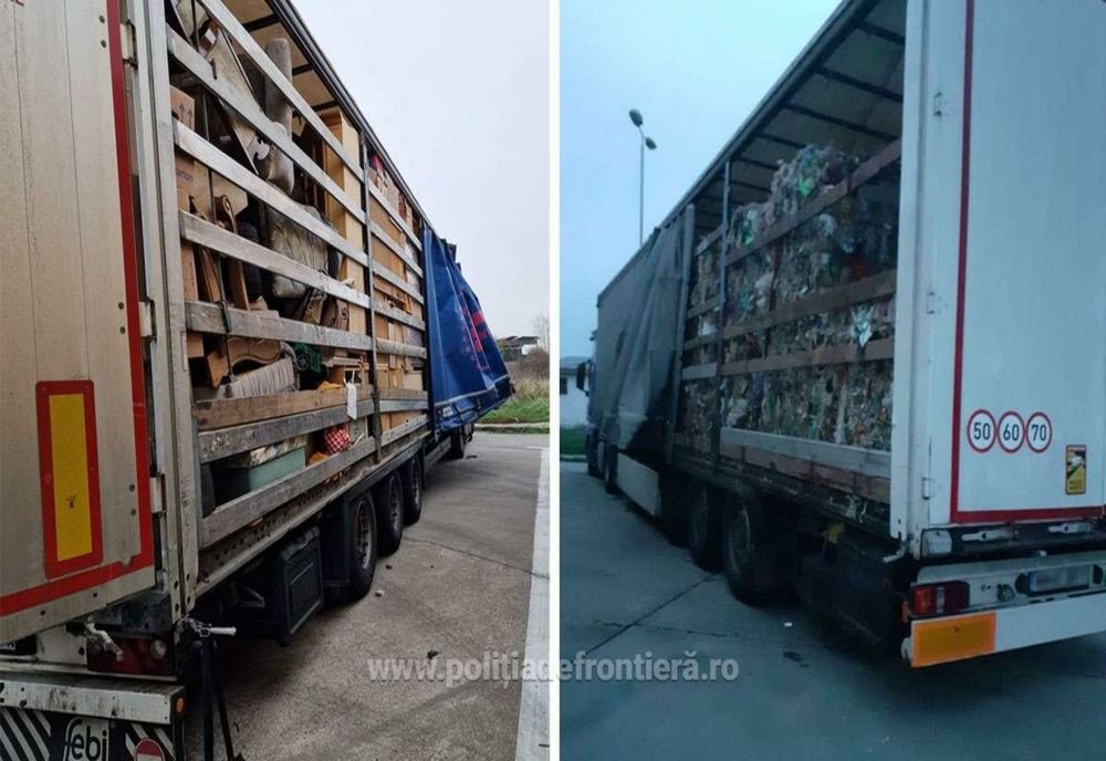 Doi şoferi din Maramureş opriţi la intrarea în ţară, la Petea! Transportau peste 34 de tone de deşeuri (FOTO)