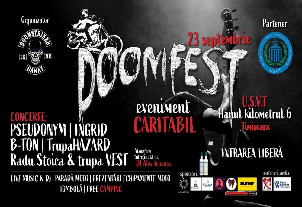 DoomFest 2023. Hanul Kilometrul 6 - eveniment caritabil la Timișoara. Motocicliștii vin în sprijinul Spitalului Clinic Militar de Urgență. Împreună renovează două saloane ale Secției de Cardiologie