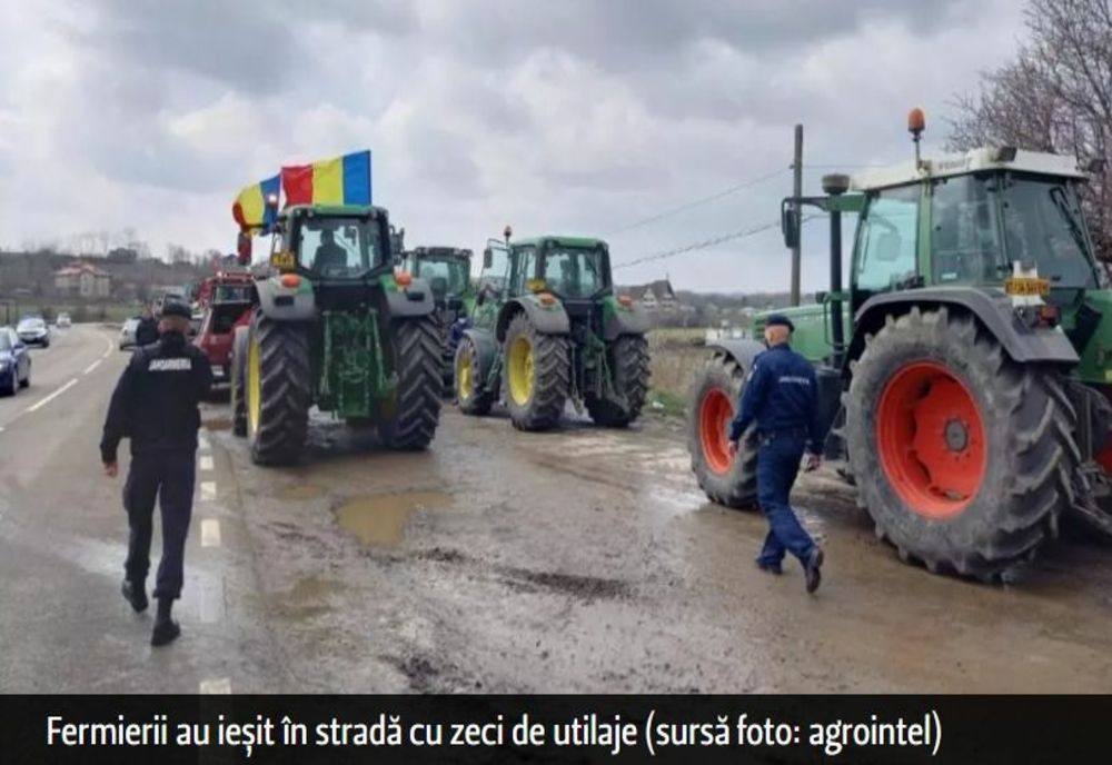 Fermierii protestează în țară și în București. Zeci de utilaje ar urma să se adune în Capitală