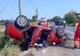 Accident în Supur. O mașină s-a răsturnat