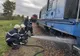 Aproape 200 de pasageri au fost evacuați, după ce o locomotivă a luat foc