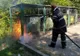 Tomberon incendiat în Satu Mare. Au intervenit pompierii