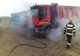 Autocamion în flăcări pe Drumul Careiului