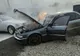 FOTO: Autoturism, afectat de un incendiu, în Carei