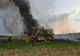 FOTO: Combină în flăcări pe un câmp din Satu Mare