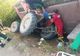 Tractor răsturnat într-un șanț în Bixad! Șoferul, grav rănit, dus la spital